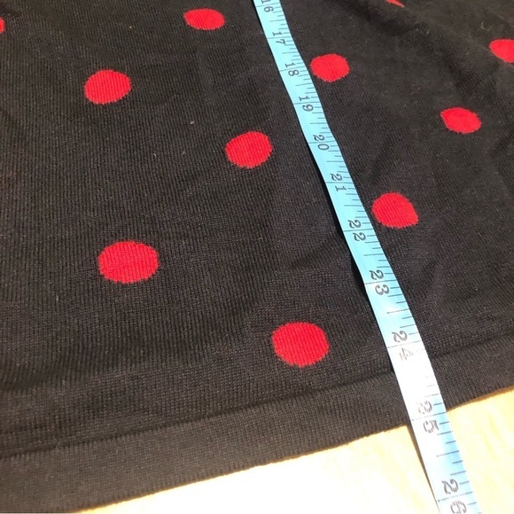 NWT $60 USD Tommy Hilfiger Navy Red Polka Dot Pullover LS Sweater Womens Small - Picture 5 of 6